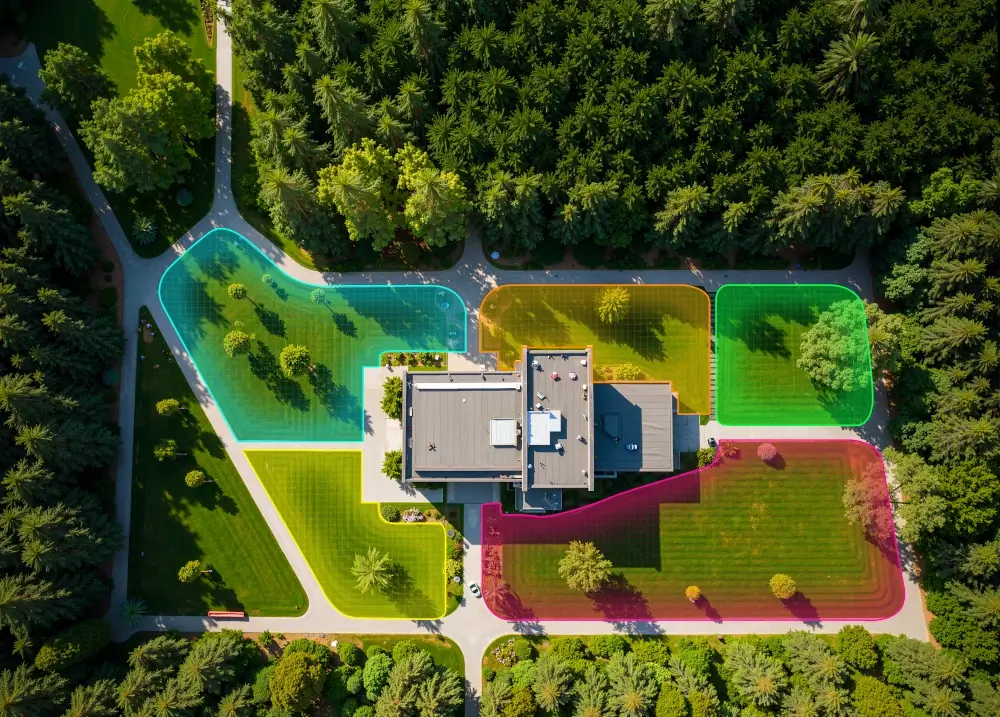 Strefy koszenia w aplikacji Mammotion Luba Mini 2 800